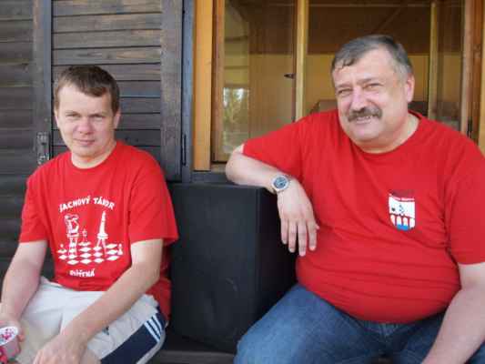 Šachový tábor (Růžená, 3. - 10. 8. 2013) - Na tábor se přijel podívat místopředseda a sekretář Středočeského šachového svazu Jiří Kotzot.