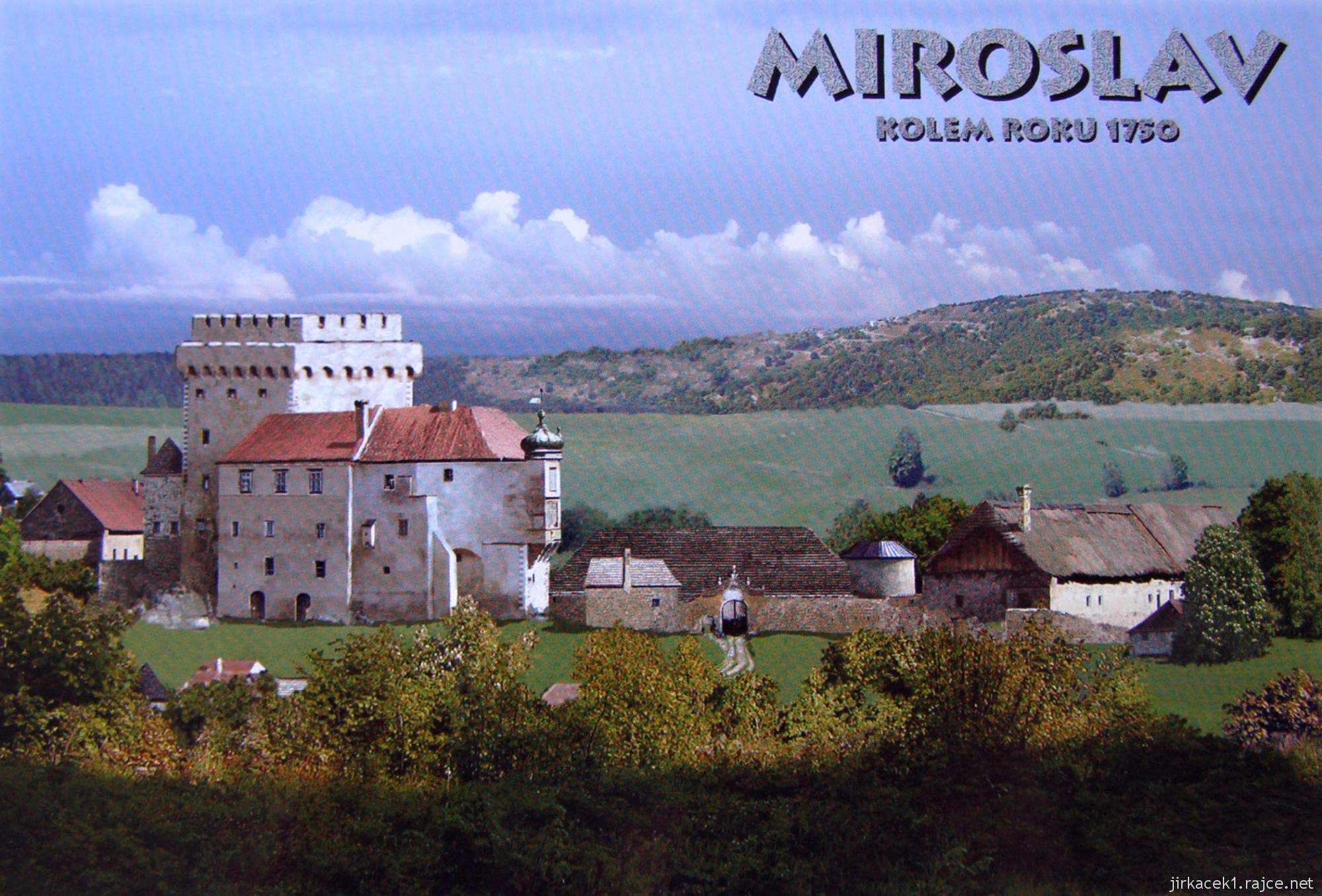 Podoba zámku Miroslav v roce 1750