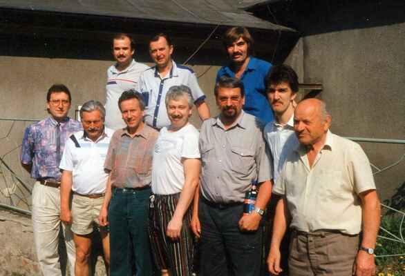 1993 - přátelský zápas s kuželkáři z Heidenau - Z.Kandl, L.Gúhl, M.Nový, L.Voráček